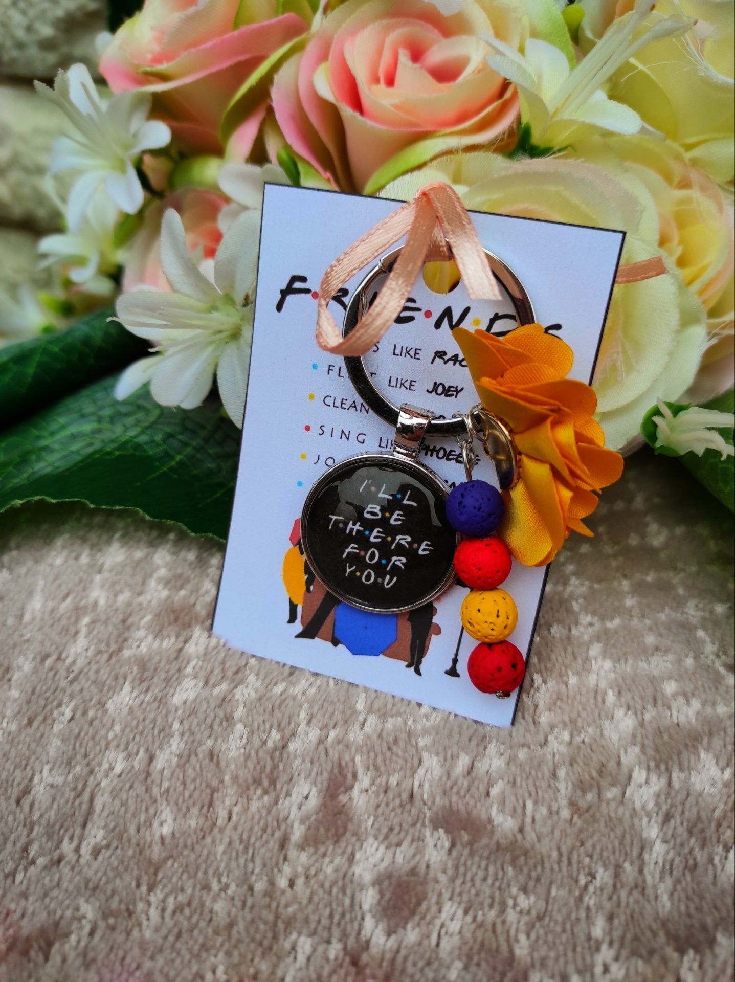 Jóbarátok kulcstartó sárga